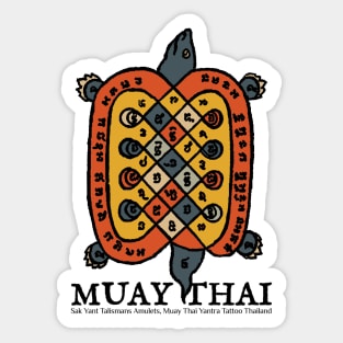 Vintage Tattoo Sak Yant Muay Thai Turtle Sticker